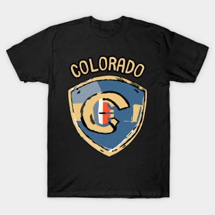 Playing in a Colorado Football Team as an American Football Player Football Fan T-Shirt